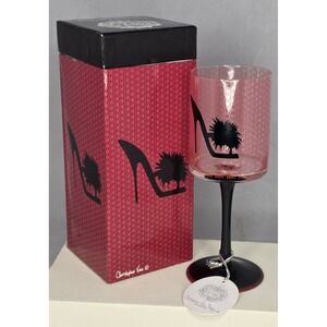 Christopher Vine Shoe Goddess Wine Glass Santa Barbara Design Studio With Tag